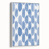 Electric Wall Art – Geometric Blue Pattern Modern Electric Decor Canvas