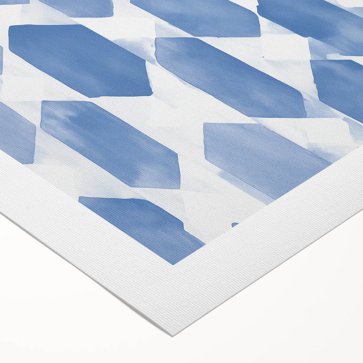 Electric Wall Art – Geometric Blue Pattern Modern Electric Decor Canvas