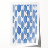 Electric Wall Art – Geometric Blue Pattern Modern Electric Decor Canvas