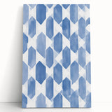 Electric Wall Art – Geometric Blue Pattern Modern Electric Decor Canvas