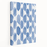 Electric Wall Art – Geometric Blue Pattern Modern Electric Decor Canvas