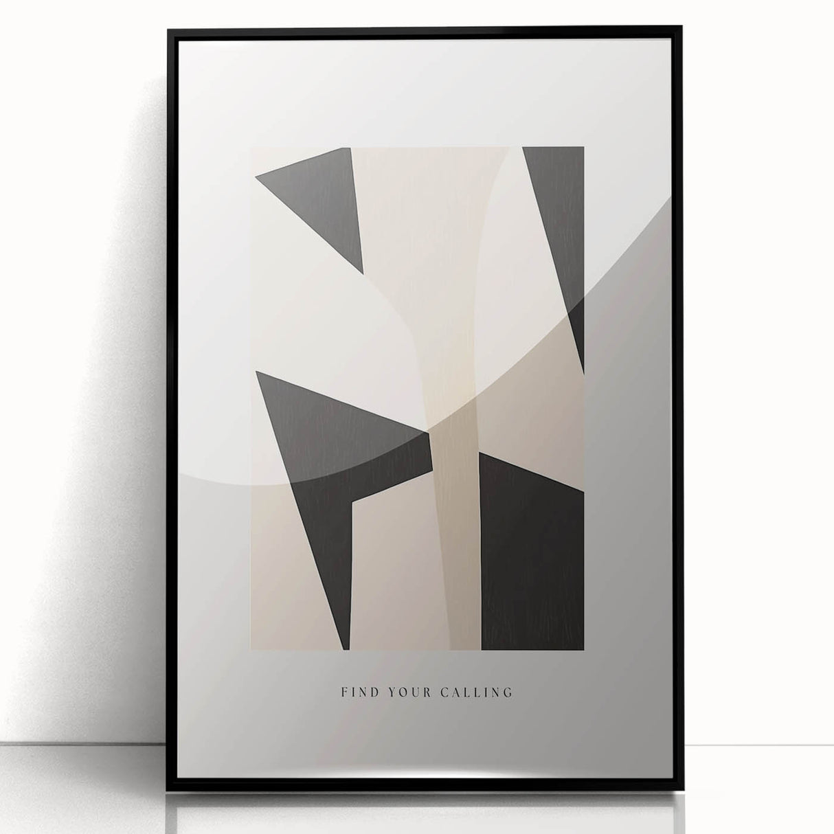 Electric Wall Art – Abstract Monochrome Shapes Modern Electric Decor Art