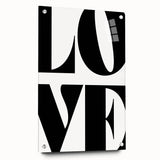 Electric Wall Art – Bold Typography Love Design Modern Electric Canvas