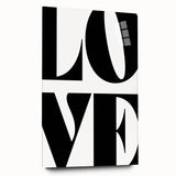 Electric Wall Art – Bold Typography Love Design Modern Electric Canvas
