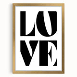 Electric Wall Art – Bold Typography Love Design Modern Electric Canvas