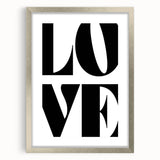 Electric Wall Art – Bold Typography Love Design Modern Electric Canvas
