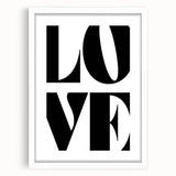 Electric Wall Art – Bold Typography Love Design Modern Electric Canvas