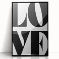 Electric Wall Art – Bold Typography Love Design Modern Electric Canvas