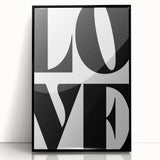 Electric Wall Art – Bold Typography Love Design Modern Electric Canvas