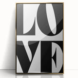 Electric Wall Art – Bold Typography Love Design Modern Electric Canvas
