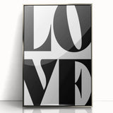 Electric Wall Art – Bold Typography Love Design Modern Electric Canvas