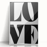 Electric Wall Art – Bold Typography Love Design Modern Electric Canvas