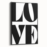 Electric Wall Art – Bold Typography Love Design Modern Electric Canvas