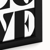Electric Wall Art – Bold Typography Love Design Modern Electric Canvas