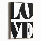 Electric Wall Art – Bold Typography Love Design Modern Electric Canvas