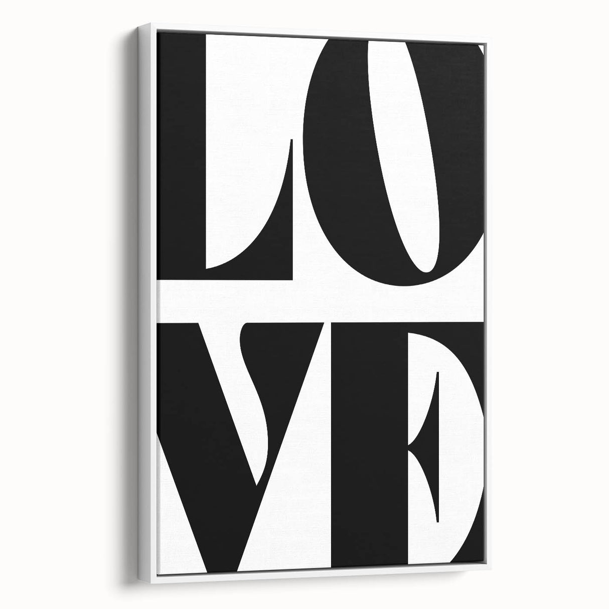 Electric Wall Art – Bold Typography Love Design Modern Electric Canvas