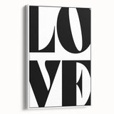 Electric Wall Art – Bold Typography Love Design Modern Electric Canvas