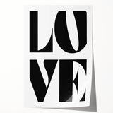 Electric Wall Art – Bold Typography Love Design Modern Electric Canvas