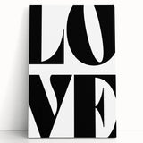 Electric Wall Art – Bold Typography Love Design Modern Electric Canvas