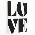 Electric Wall Art – Bold Typography Love Design Modern Electric Canvas