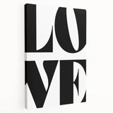 Electric Wall Art – Bold Typography Love Design Modern Electric Canvas