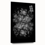 Electric Wall Art – Dramatic Floral Black and White Modern Electric Decor