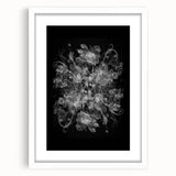 Electric Wall Art – Dramatic Floral Black and White Modern Electric Decor