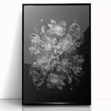 Electric Wall Art – Dramatic Floral Black and White Modern Electric Decor