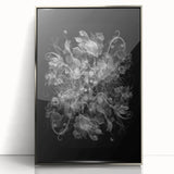 Electric Wall Art – Dramatic Floral Black and White Modern Electric Decor