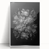 Electric Wall Art – Dramatic Floral Black and White Modern Electric Decor