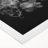 Electric Wall Art – Dramatic Floral Black and White Modern Electric Decor