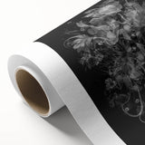 Electric Wall Art – Dramatic Floral Black and White Modern Electric Decor