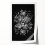 Electric Wall Art – Dramatic Floral Black and White Modern Electric Decor