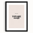 Electric Wall Art – Motivational Typography 'You Are Enough' Electric Decor
