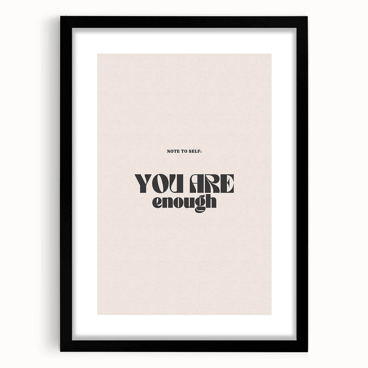 Electric Wall Art – Motivational Typography 'You Are Enough' Electric Decor