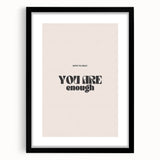 Electric Wall Art – Motivational Typography 'You Are Enough' Electric Decor