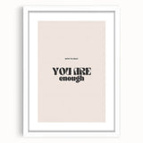Electric Wall Art – Motivational Typography 'You Are Enough' Electric Decor