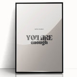 Electric Wall Art – Motivational Typography 'You Are Enough' Electric Decor