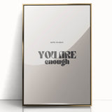 Electric Wall Art – Motivational Typography 'You Are Enough' Electric Decor