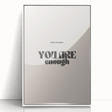Electric Wall Art – Motivational Typography 'You Are Enough' Electric Decor