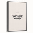 Electric Wall Art – Motivational Typography 'You Are Enough' Electric Decor