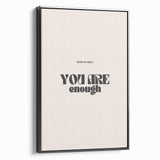 Electric Wall Art – Motivational Typography 'You Are Enough' Electric Decor