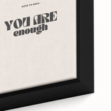 Electric Wall Art – Motivational Typography 'You Are Enough' Electric Decor
