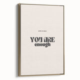 Electric Wall Art – Motivational Typography 'You Are Enough' Electric Decor