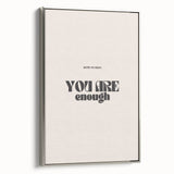 Electric Wall Art – Motivational Typography 'You Are Enough' Electric Decor