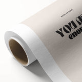 Electric Wall Art – Motivational Typography 'You Are Enough' Electric Decor