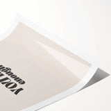 Electric Wall Art – Motivational Typography 'You Are Enough' Electric Decor