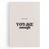 Electric Wall Art – Motivational Typography 'You Are Enough' Electric Decor