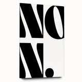 Electric Wall Art – Bold Typography 'No.' Modern Electric Decor Canvas