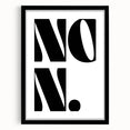 Electric Wall Art – Bold Typography 'No.' Modern Electric Decor Canvas